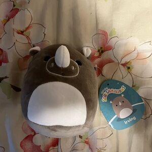 Squishmallow Rhino Irving 5" Small Plush Toy Rhinoceros Gift Birthday NWT